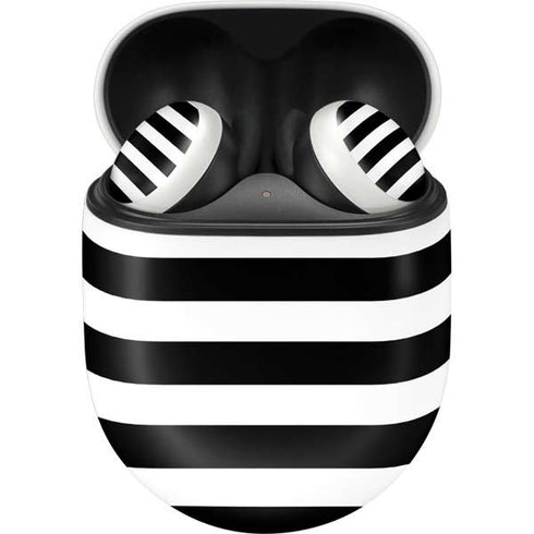 White and Black Stripes Google Pixel Buds Skin